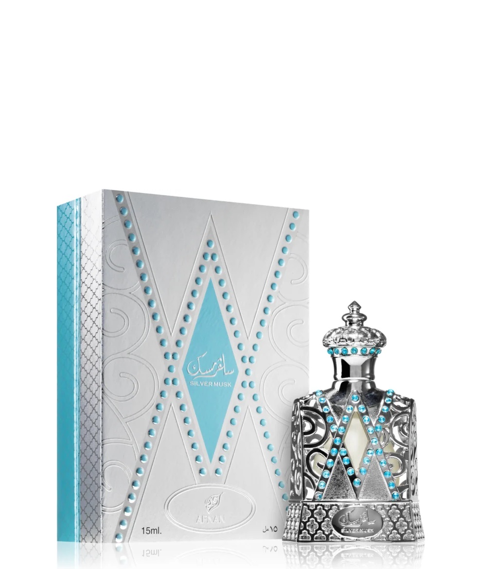 Afnan Silver Musk Parfumed Oil 15 ml - Парфюмно олио за жени и мъже - Image 2