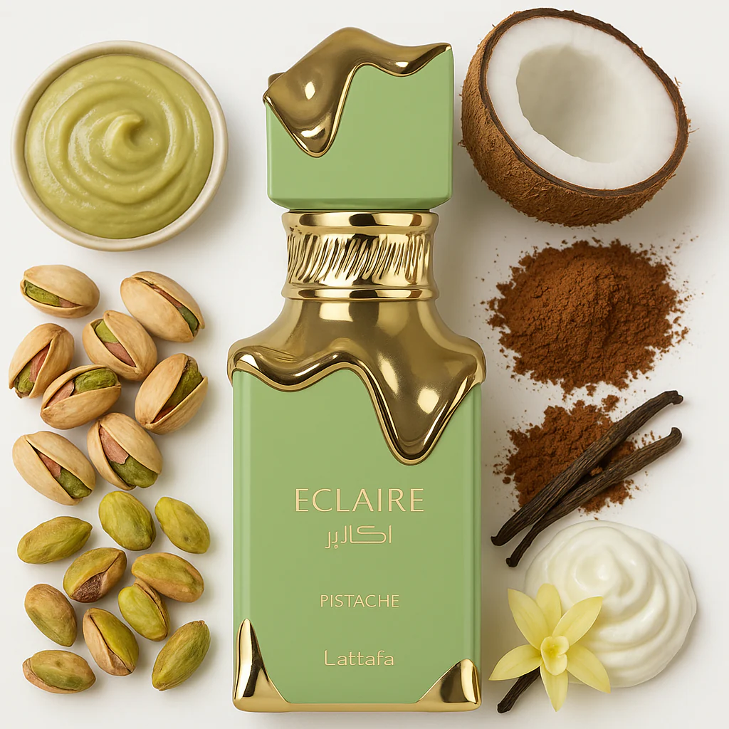 Lattafa Eclaire Pistache EDP 100ml – Парфюмна вода за жени и мъже - Image 6